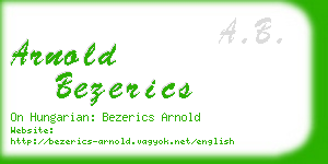 arnold bezerics business card